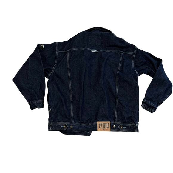 Fubu Vintage 1990’s Men’s Blue Denim Trucker Jean Jacket Size XL - Picture 3 of 15